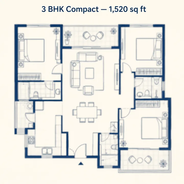 Prestige Devanahalli floor plan option 2
